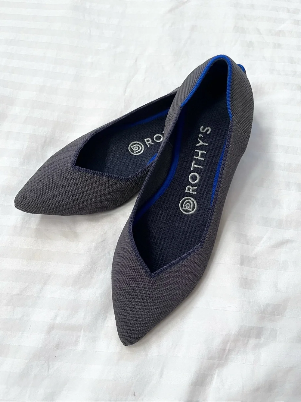 Rothy’s | EUC - The Point Knit Ballet Flats | Charcoal, Size 6.5